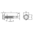 Sechskant Bohrschraube Blechgewinde gal/Zn DIN 7504 K...