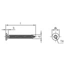 Senkkopf- Blechschraube mit Innensechrundantrieb TX20 4,2X45 mm