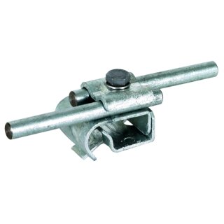 Dachrinnenklemme Stahl verzinkt, mit Doppelklemmbock