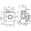 Dachrinnenklemme Stahl verzinkt, mit Doppelklemmbock