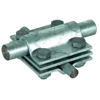 Erdungsklemme St/tZn mit Zwischenplatte Rd - Fl / Rd - Fl