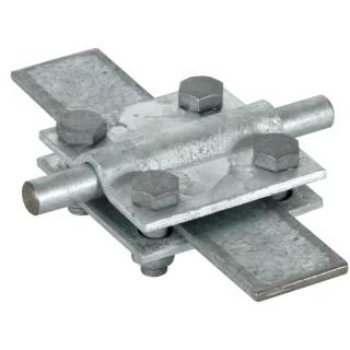 Erdungs- Kreuzklemme Stahl verzinkt 8-10mm oder 30x3,5mm / 30x3,5mm