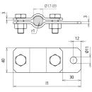 Erdungsrohrschelle Stahl verzinkt D 42mm (1 1/4) Beispiel