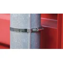 Regenrohr Sickenschelle NIRO VA variabel D100-120mm Schraubverschluss Beispiel