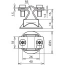 Wandleitungshalter DEHNhold NIRO mit Überleger Rd...