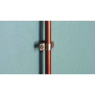 Wandleitungshalter DEHNhold NIRO mit Überleger Rd 16mm, Sockel und VA Schraube