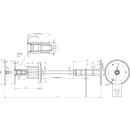 Druckwasserdichte Wanddurchführung für Weiße Wanne NIRO V4A 200-300 mm