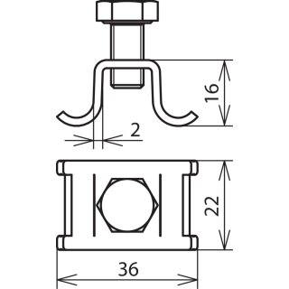 Leitungshalter Spannkopf separat NIRO 14 x 0,3mm